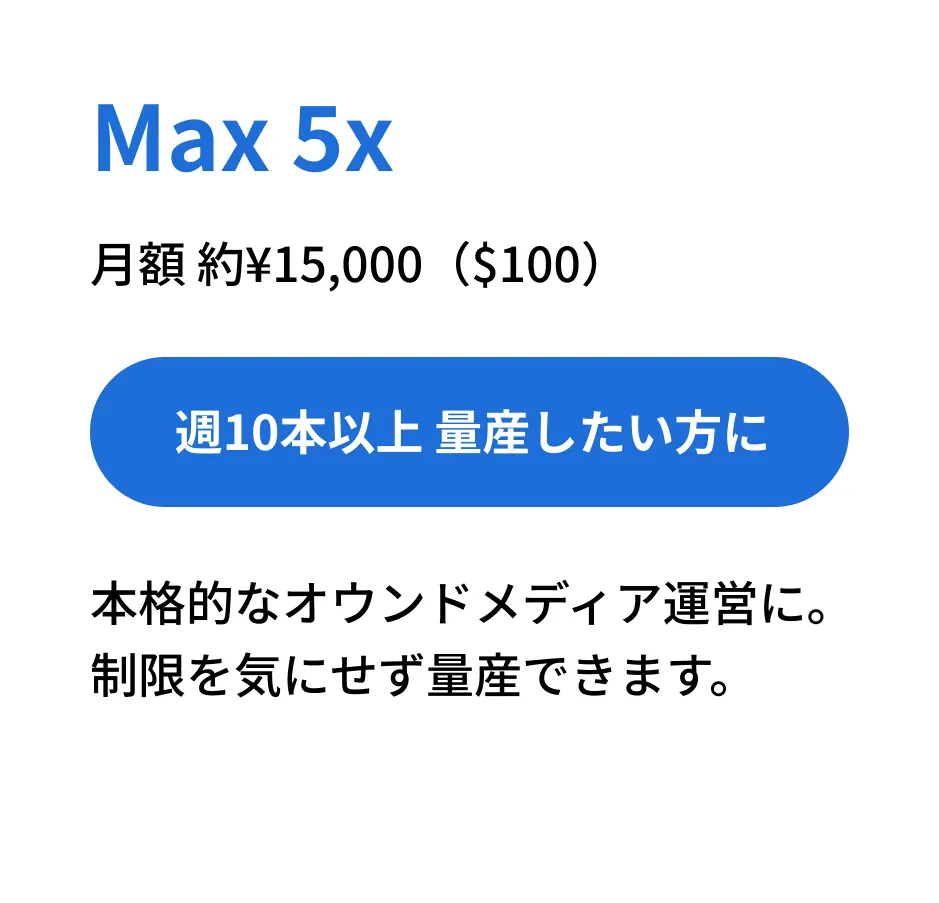 Max 5xプラン
